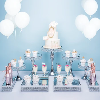 

new cake Stand Silver cake stand European Style Cake Tray Cake Shelf Dessert Table Decorations And Ornaments Wedding Dessert