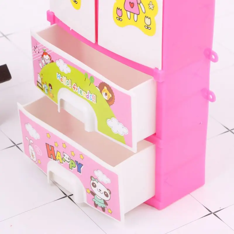 Мультяшный кролик шкаф для одежды куклы аксессуары для куклы Барби игрушки для девочек принцесса мебель для спальни