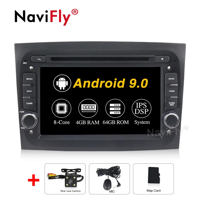 Новые 8 ядро ips DSP Android 9,0 автомобильный dvd для авто радио для Fiat Doblo автомобильный мультимедийный плеер Octa Core 4G gps навигации - Цвет: 8Core Camera