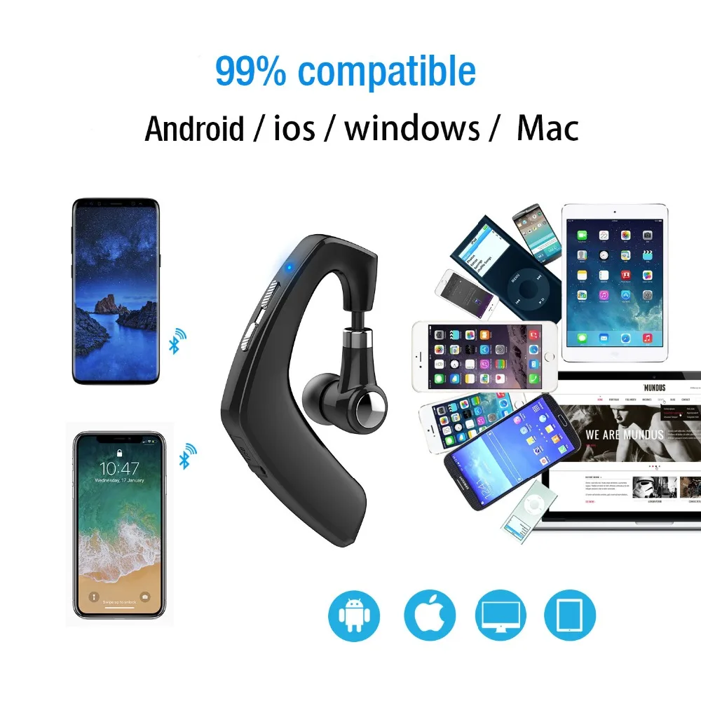 Lymoc Upgrade Y8, Bluetooth наушники, гарнитура, ушные крючки, беспроводные гарнитуры, V4.2, шумоподавление, HD микрофон, музыка для iPhone, huawei