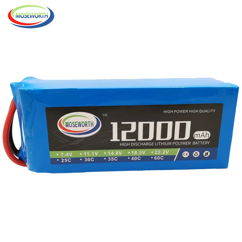 5s 18,5 V 12000mAh 25C 35C RC игрушки LiPo батарея для Радиоуправляемый беспилотный Дрон автомобиль Лодка вертолет Квадрокоптер LiPo 12Ah батареи 5s