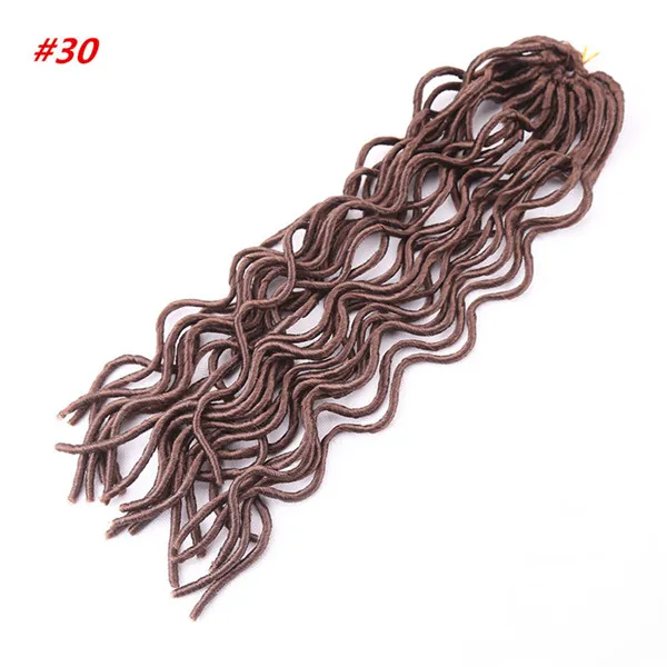 #30 Amir Faux locs вьющиеся плетеные пряди волос 12 дюймов дреды волосы для наращивания богиня синтетические вязанные косички волос 12 прядей/шт - Color: #30