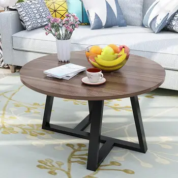 

Custom Nordic Coffee Table Simple Modern Creative Small Apartment Living Room Sofa Simple Iron Round Coffee Table Small Table