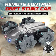 Mini voiture de cascade 4 roues motrices radiocommandée pour enfant, jouet à grande vitesse d'escalade tout terrain, véhicule rotatif à 360 degrés, cadeaux
