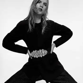 

Girlgo ZA Vintage Floral Stretch Belt for Women Fashion Elestic Waist Belly Dress Accessories Jewelry Wedding Party Gifts Bijoux