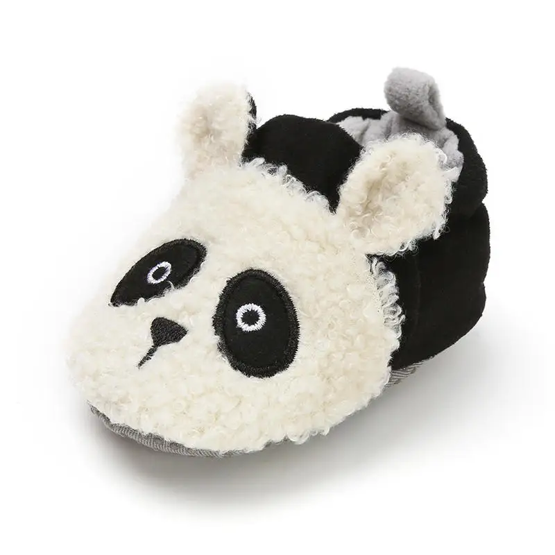 Panda Детские зимние сапоги Зимняя обувь для малышей пинетки для малышей с изображением панды теплые сапоги плюшевая мягкая подошва обувь для ползунов и начинающих ходить малышей - Цвет: Panda