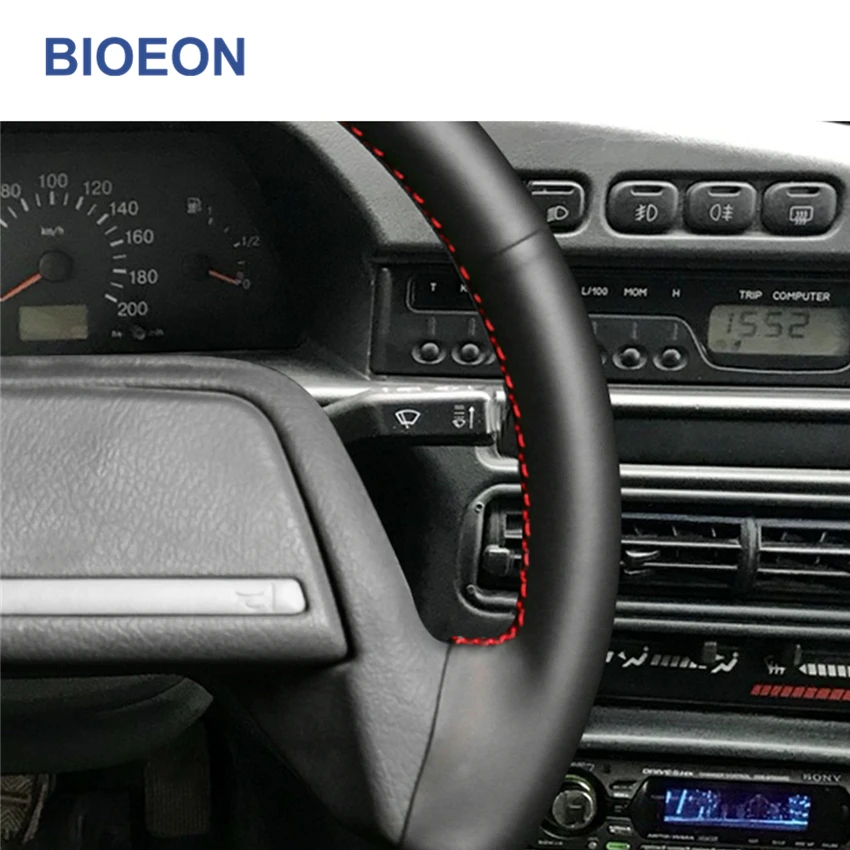 Черная искусственная кожа Чехол рулевого колеса автомобиля для Lada 2114 2001-2013 2108 1998-2005 2115 1998-2012