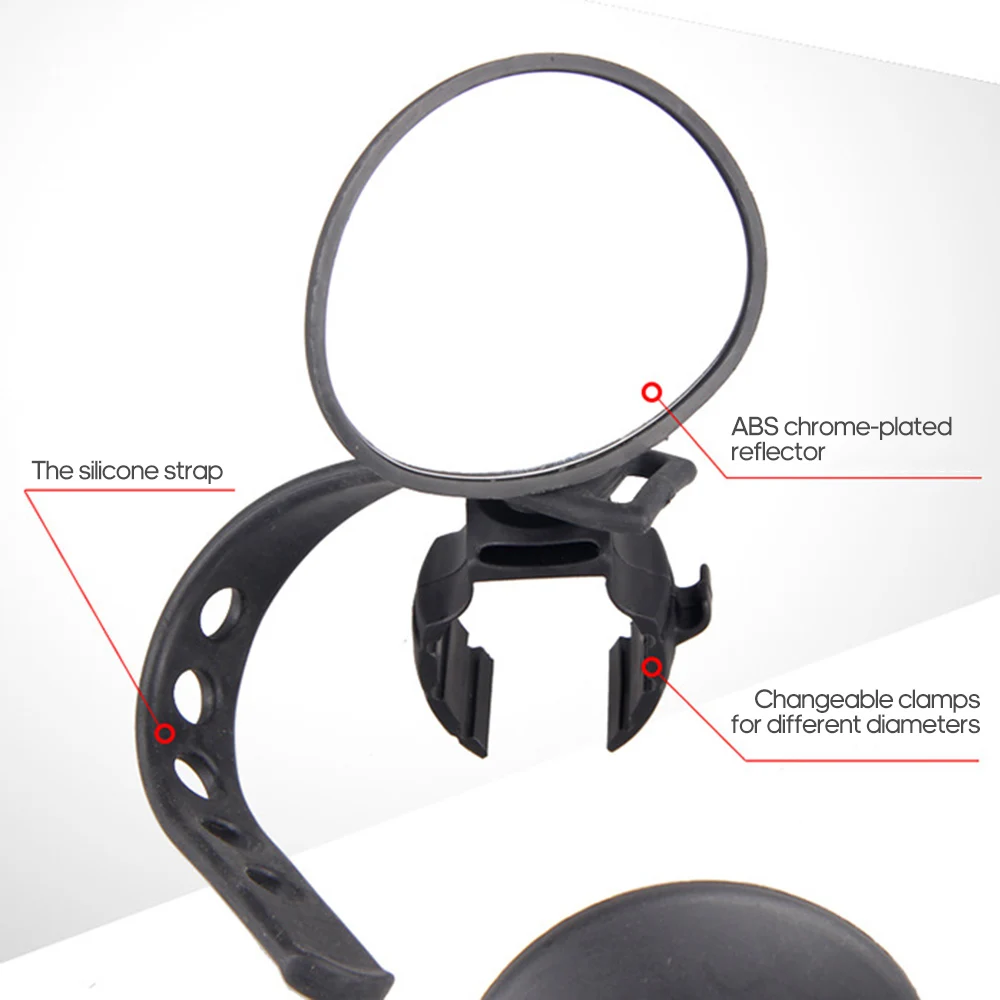 MTB Cycling Mirrors Portable Mini Riding Supplies Adjustable Bike Rearview Mirror Mountain Bike Accessories