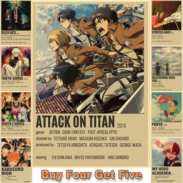 Attack on Titan Final Season Part 3 Poster Japanese Anime Kraft Paper  Prints Art Picture For Living Art Painting Wall Sticker - AliExpress