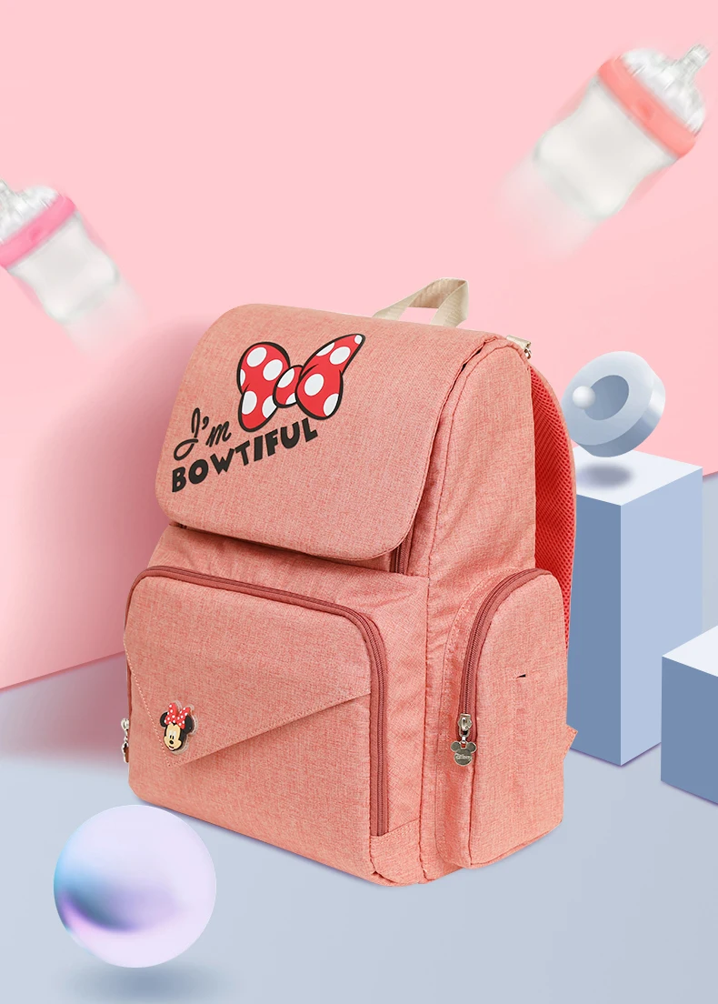 Сумка для подгузников disney, usb-разогревающий дорожный рюкзак для беременных, Большая вместительная сумка для кормления, сумка для детских колясок