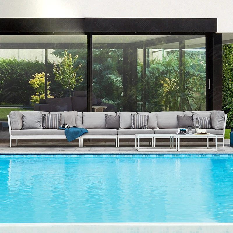 Minimalist Garden Furniture Modern Sofa Couch For 3 People Single Sofa Small Coffee Table Luxury Patio Camping Lounge Chairs