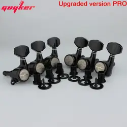 Premium Black Locking Guitar Tuners - Enhanced Electric Guitar Machine Heads (PRO 6L)