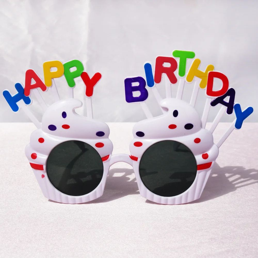 Party Photo Props 1pcs Happy Birthday Glasses Photo Booth Props Plastic Birthday Party Kids Glasses Party Supplies Favor Accessories