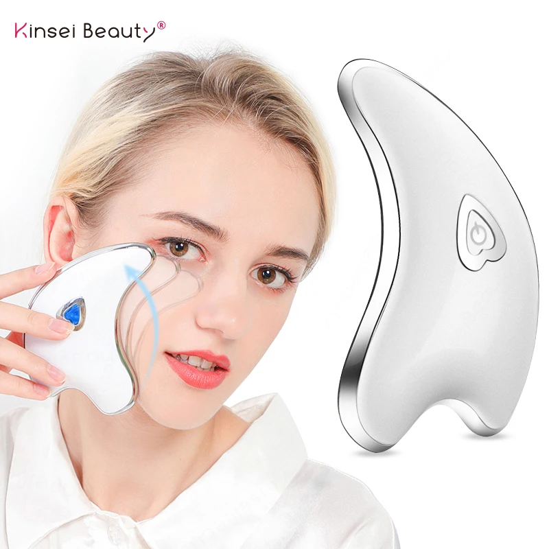 

LED Light Face Lifting Machine Guasha Massager Facial Massager USB Rechargeable Skin Rejuvenation Electric Scraping Face Tool