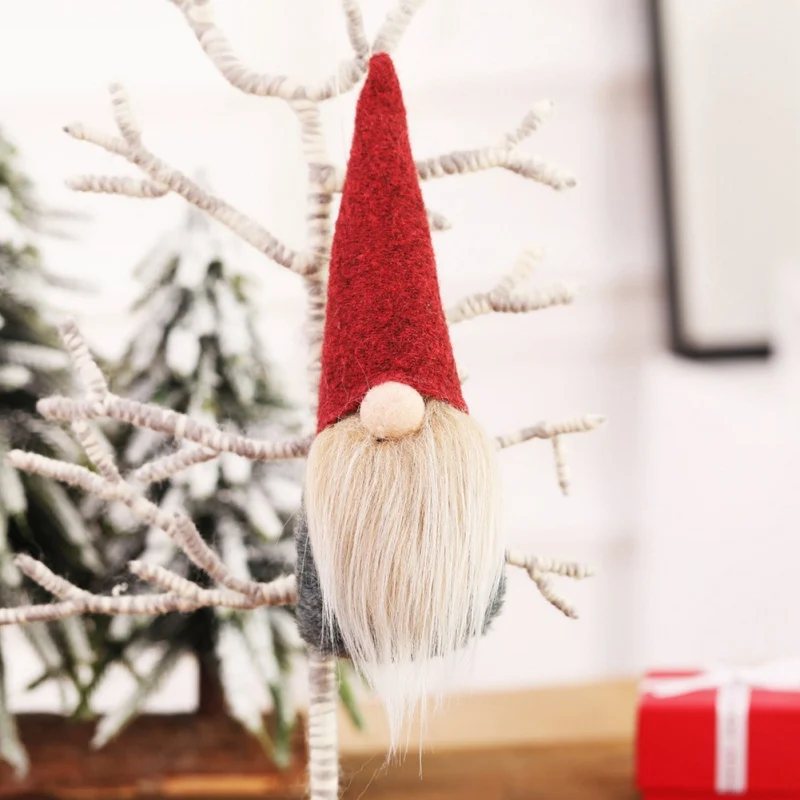 Kerstboom opknopping орнамент плюш Kerstman Pop Met opknopping Touw Bruiloft подарочная вешалка Decoraties Voor Huis