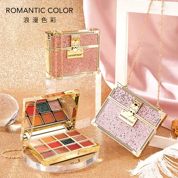 

High Pigmented Makeup Palette Easy to Blend Color Fusion Shades Metallic Shimmers Eyeshadow Sweatproof Waterproof Eye Shadows