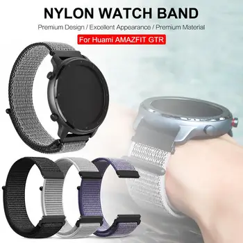 

47MM/42MM Colorful Nylon Watch Strap Replacement Wrist Band Smart Bracelet Accessories For Huami AMAZFIT GTR Lightweight Straps