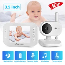 Новинка 3,5 дюймов Цветная детская камера Беспроводной Детский монитор аудио видео портативная рация монитор температуры камера безопасности IR Cut