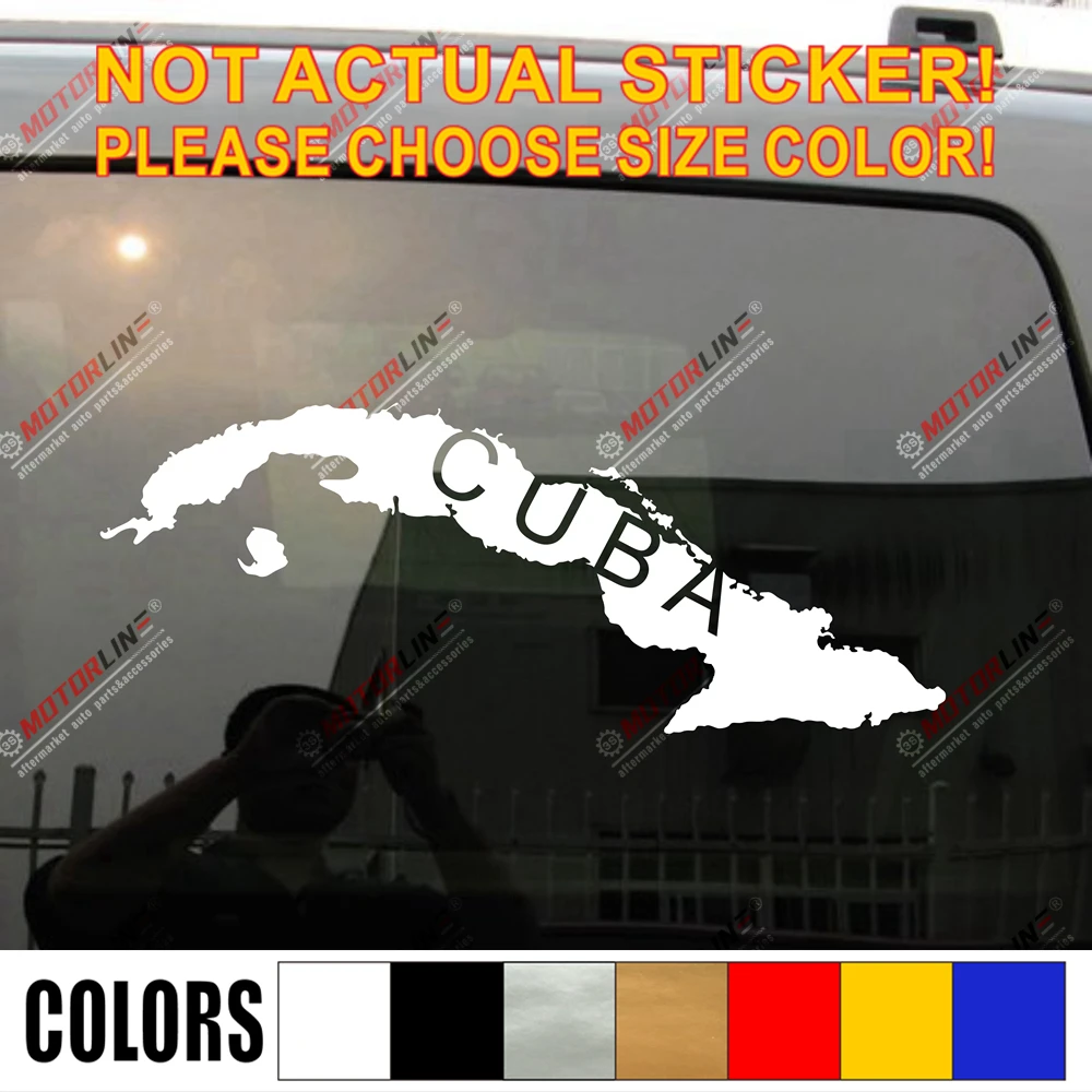 

Карта Кубы Наклейка автомобиля винил выбрать размер цвет высечки без фона