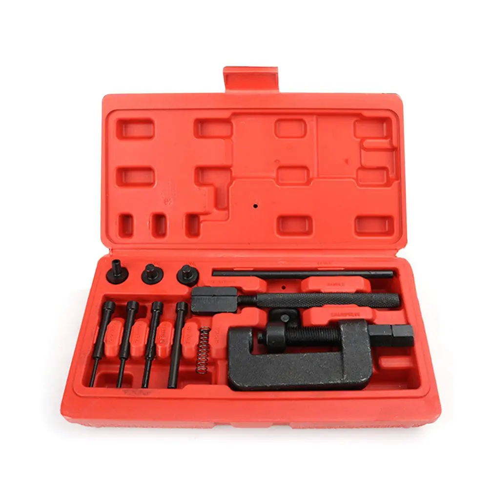 

14pcs/set Motorcycle Bike Chain Breaker Link Splitter Riveter Riveting Repair Tool Set Remover Chain Tools Cutter