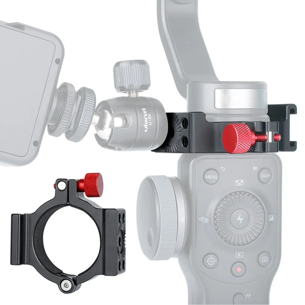 1/" адаптер кольцо Крепление удлинитель Зажим адаптер зажим для Zhiyun Smooth 4 Gimbal микрофон Rode светодиодный светильник