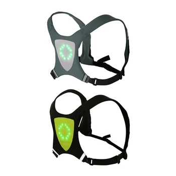 

Cycling USB Rechargeable Reflective Vest Backpack with LED Turn Signal Light Remote Control Outdoor Sport Safety Bag Gear