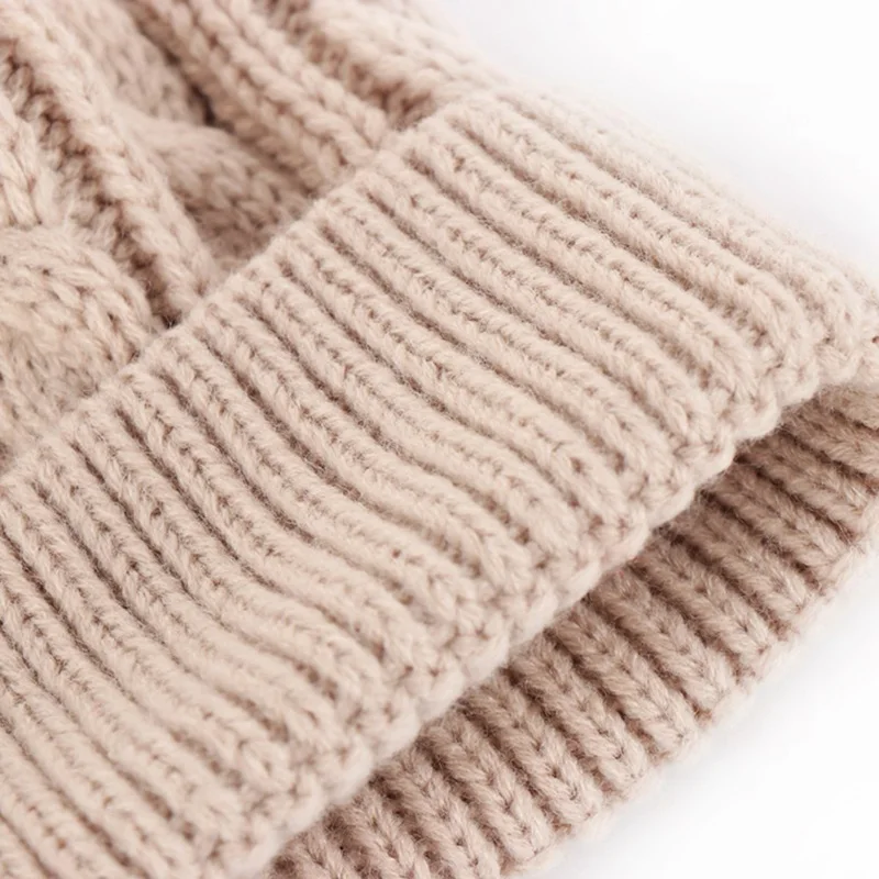 Новая зимняя шапка, шарф, комплект для мальчиков и девочек, детская хлопковая теплая Кепка унисекс с помпонами