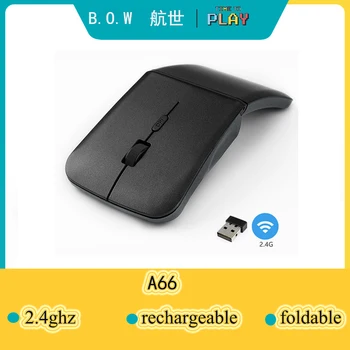 

B.O.W 2.4Ghz Foldable Mini Mouse, Portable Rechargeable Silent Mice USB Optical Mouse for Computer Apple Laptop Desktop PC