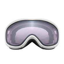 Лыжные очки двухслойные противотуманные антибликовые ветрозащитные черные/белые бордюры Зимние виды спорта Сноуборд велосипедные защитные очки