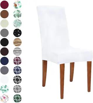

Solid Color Stretch Spandex Chair Covers Elastic Elastic Seat ChairCovers Removable For Dining Party Wedding Banquet Hotel