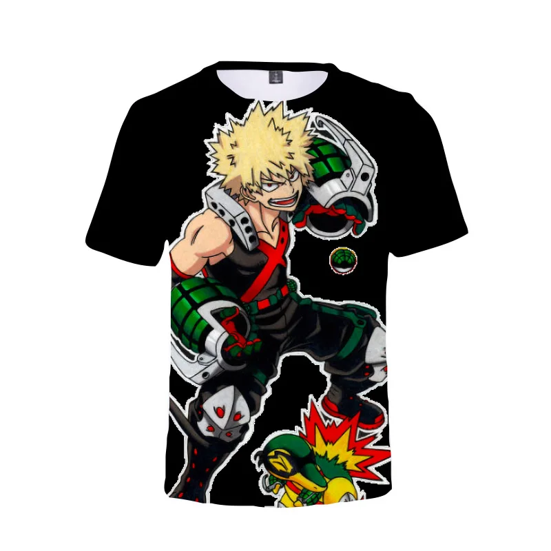Boku No Hero Academy Bakugou футболка для женщин и мужчин в стиле хип-хоп футболки летняя футболка с короткими рукавами Deku Himiko Toga 3D футболки - Цвет: 9