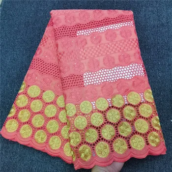 

Latest Cotton African Nigerian Dry Lace Fabric 2020 High Quality Swiss Voile Lace In Switzerland Dubai Fabric 5yards