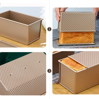 

Carbon Steel Toast Pan Non-Stick Coating 20.5x11.5x11cm Rectangular Non-Stick