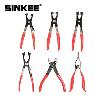 

Auto Hose Clamp Plier Set Car Angled Clip Plier Cable Type Flexible Wire Long Pliers Tube Bundle Removal Repair Tool SK1016-1