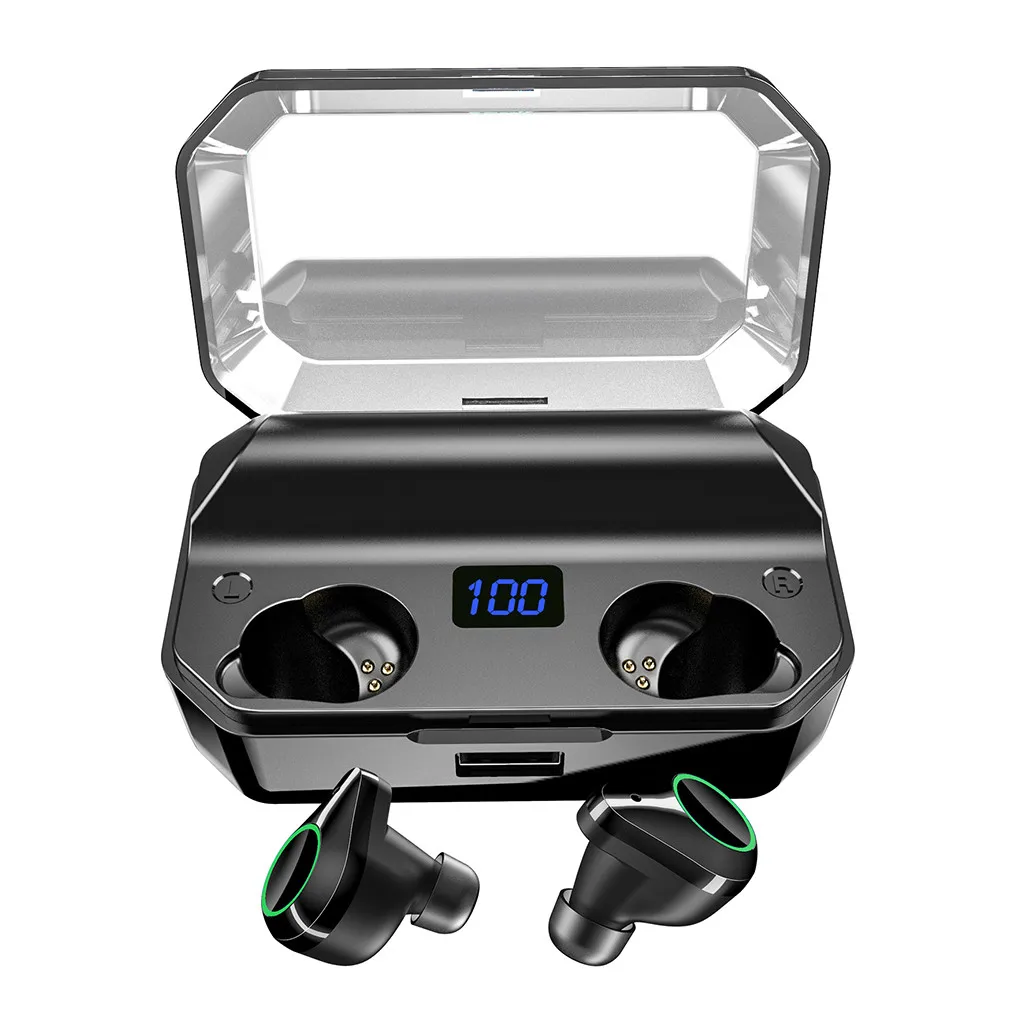 Новые беспроводные bluetooth наушники TWS T9 BT спортивные водонепроницаемые мобильные Мощность смарт-наушники-вкладыши 6000MA