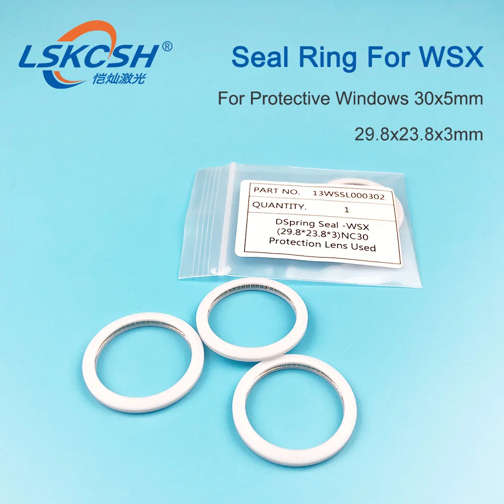 LSKCSH Despring Seal 29,8*23,8*3 мм для 30*5 защитных окон используется NC30 уплотнительное кольцо 13WSSL000302 WSX волоконная Лазерная режущая головка