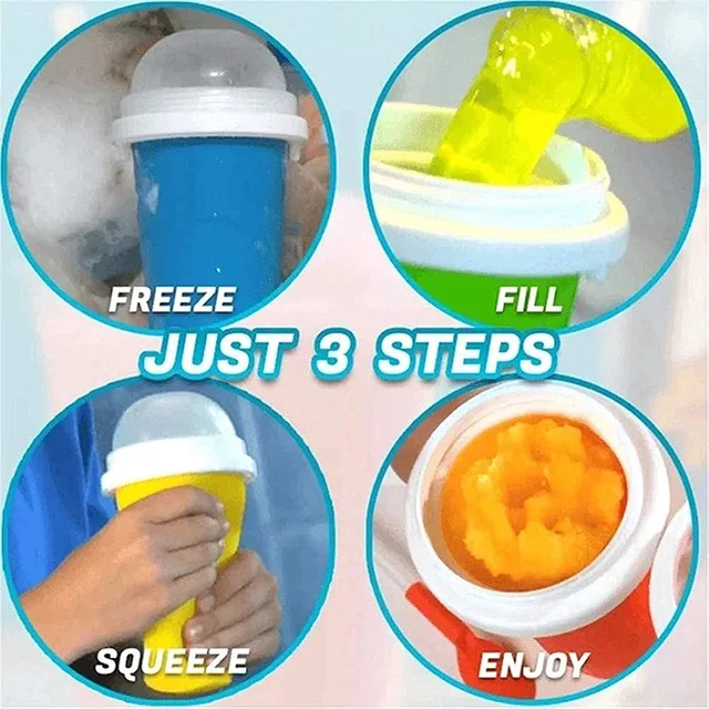 Forró Slushie Készítő Kupa Gyors Turmixok Csésze Hűtőpohár Kettős Rétegű Préselő Slushy Házi Nds - Image 3
