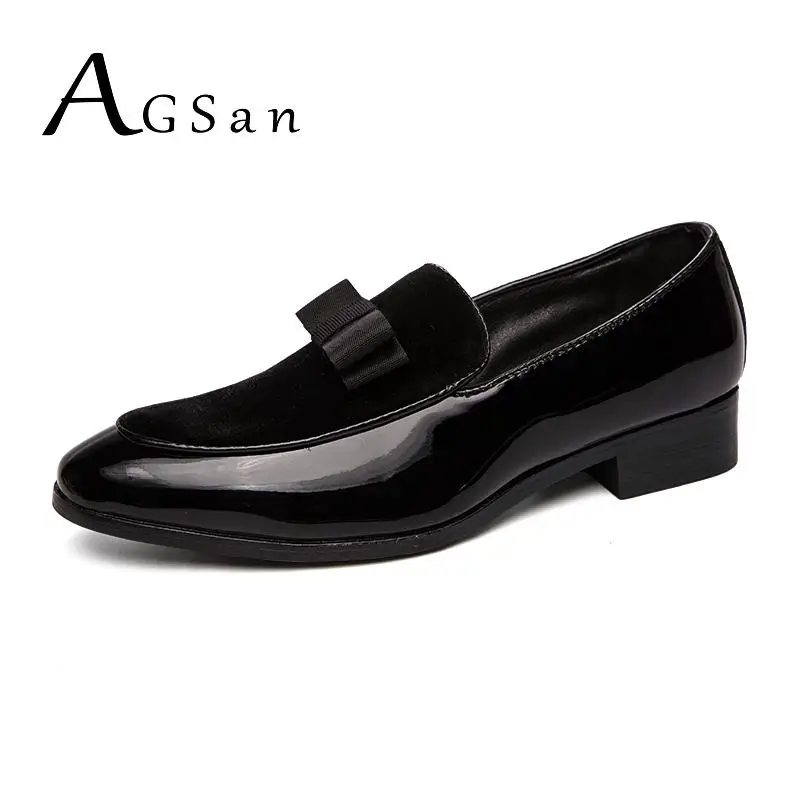 AGSan Men Dress Shoes Designer Party Blue Mens Oxfords 38-45 Wedding Loafers Pointed Toe for | Обувь