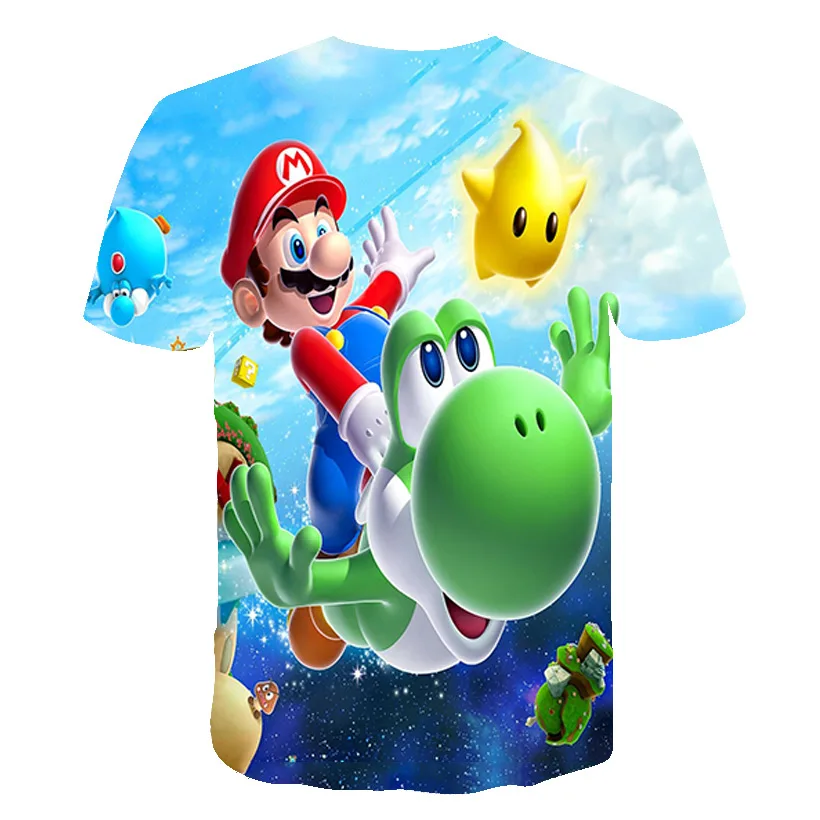 Детская футболка с изображением героев мультфильма «Super Mario Bros Mashup» топ с изображением грибов, Королевство Луиджи, Нинтендо, гик, итальянский стиль, простые комбинированные футболки для мальчиков и девочек