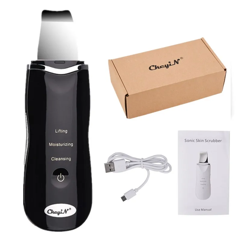 

Ultrasonic Face Cleaning Skin Scrubber Facial Peeling Deep Cleansing Exfoliator Pore Cleaner Blackhead Removal Skin Care Tool 37