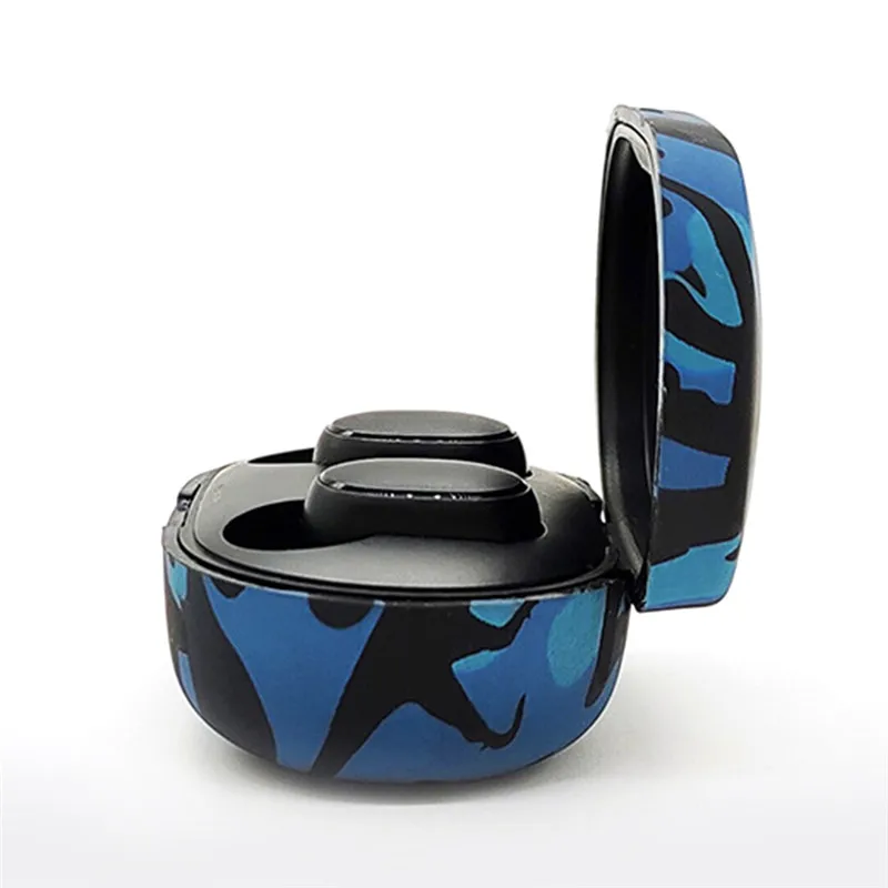 Blue camouflage Силиконовый защитный чехол для наушников Xiaomi Redmi Airdot TWS Bluetooth наушники противоударные наушники с камуфляжным рисунком Чехол Коробка - Color: Blue camouflage