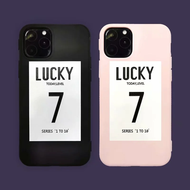 

For iPhone 7 Lucky Case Pink Color Soft TPU Cover For iPhone 11 Pro Max Case Silicone For iPhone X XS MAX XR 8 7 6 6S Plus Cover