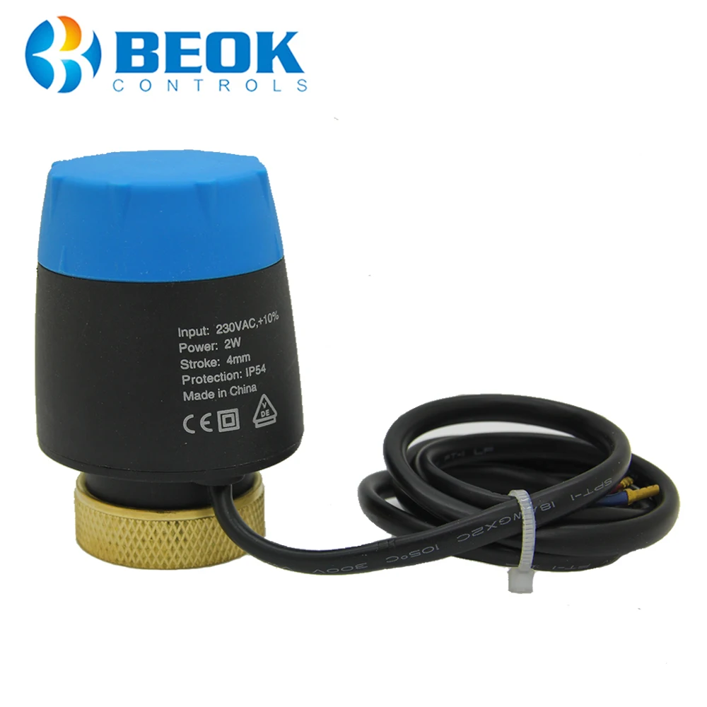 

Beok 230V Normally Closed Thermal Electric Actuator for Manifold in Floor Underflooring Heating NC Servo Valve System 220V