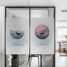 Индивидуальный размер стеклянная пленка электростатическая олень Северный Европейский стиль частный взрывозащищенный домашнее украшение съемный оттенок-фольга