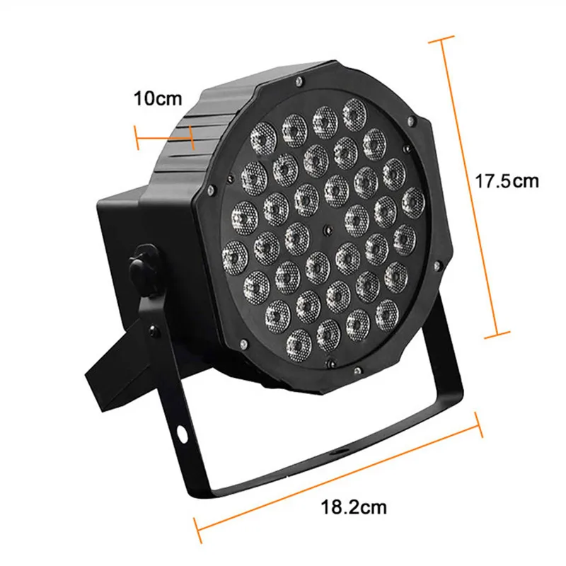 36 LED RGBW DMX 512 무대 평면 파 조명 효과 DJ 디스코 파티 휴일 크리스마스 바 클럽 결혼식 생일 쇼 조명, 1 피스