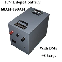 По индивидуальному заказу 12V 60Ah 80Ah 100Ah 120Ah 150Ah Lifepo4 литий Батарея 12V BMS 4S для RV Electiec лодка солнечные Системы+ 10A Зарядное устройство