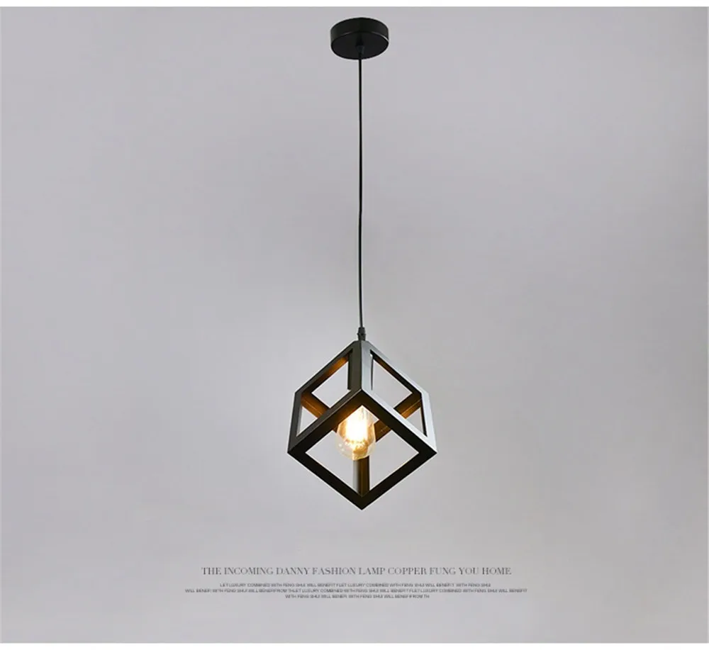 Retro Iron Pendant LIght LED Edison Industrial Wind Vintage Hanging Lamp Loft Decor Dining Room Lights Antique Home Lighting (11)