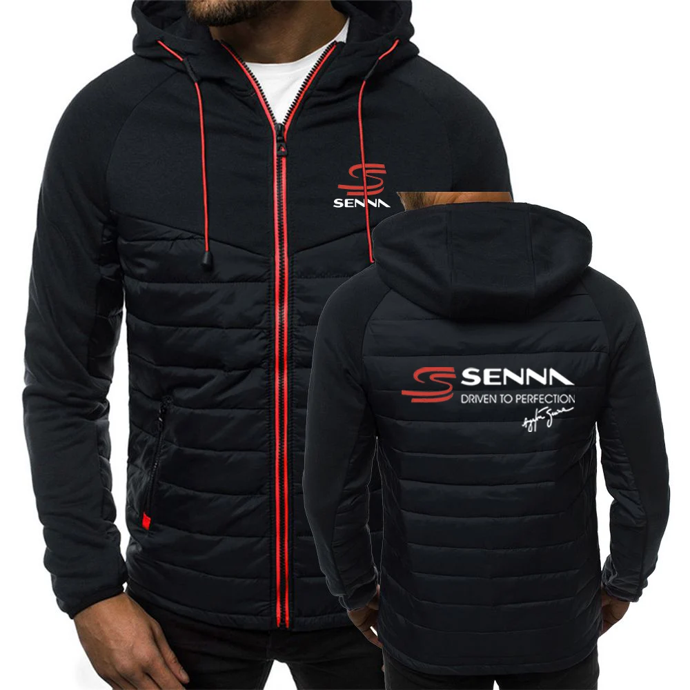 Sudadera con capucha de Ayrton Senna para hombre, abrigo deportivo con cremallera, moderno, cálido, Polar, acolchado, Popular, Senna Drive to Perfection