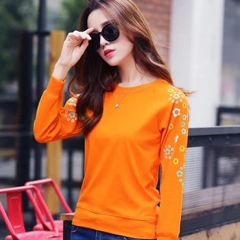 

OHCLOTHING 2019 new spring with a long sleeve shirt printed Shirt wearing cotton sweater