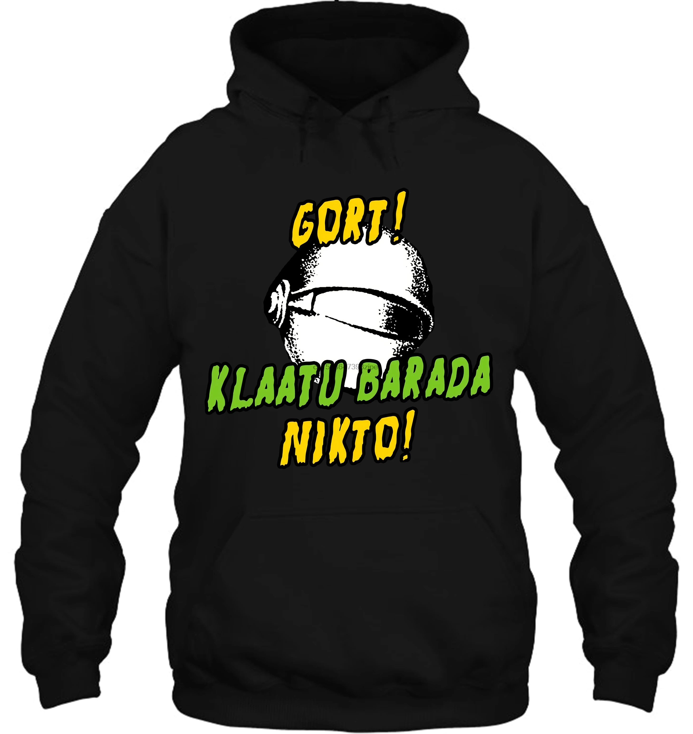 Мужская толстовка забавная Новинка Gort Klaatu Barada Nikto РЕТРО 50 s Sci Fi фильм женская уличная одежда